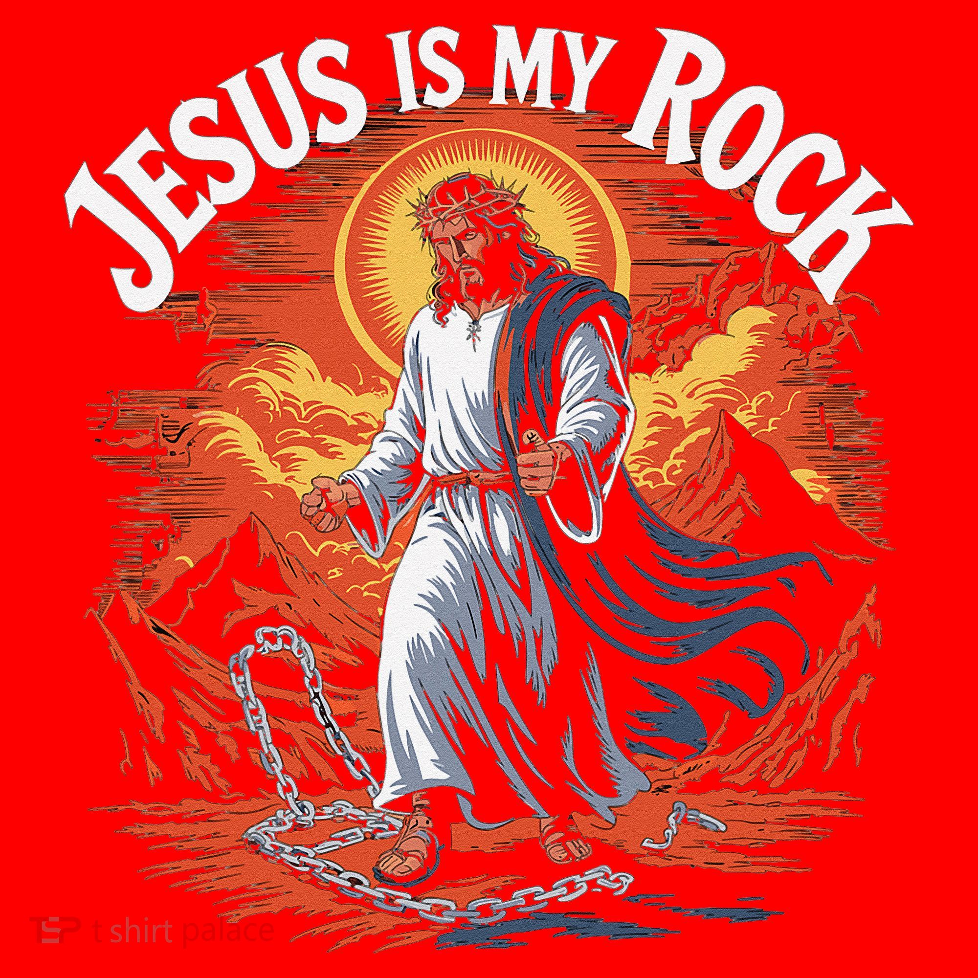 Jesus Is My Rock Biblical Christian Religious Biblical Santa Hat