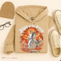 Jesus Is My Rock Biblical Christian Religious Biblical Hoodie thumb 4