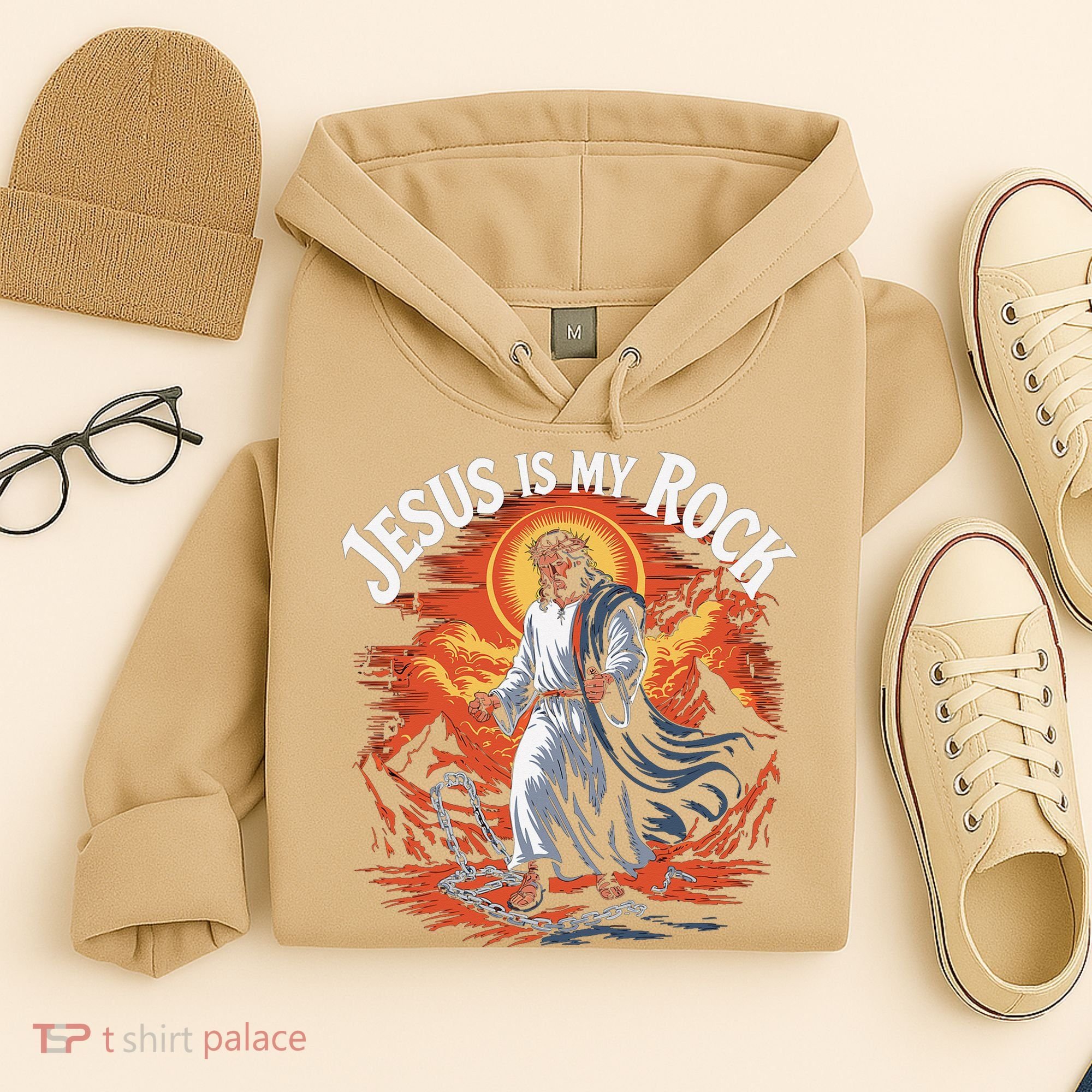 Jesus Is My Rock Biblical Christian Religious Biblical Hoodie
