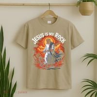 Jesus Is My Rock Biblical Christian Religious Biblical T-Shirt thumb 2