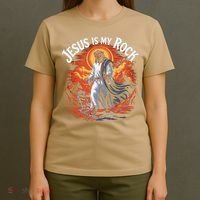 Jesus Is My Rock Biblical Christian Religious Biblical T-Shirt thumb 4