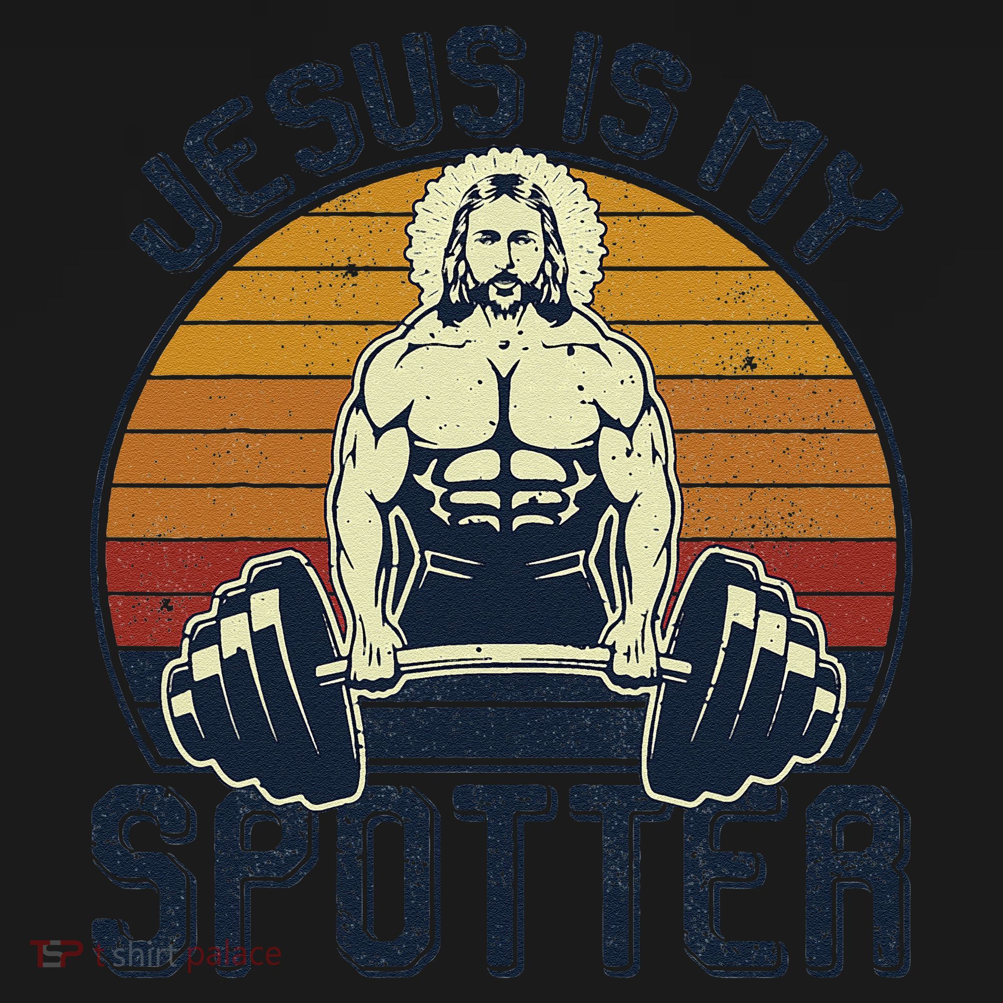 Jesus Is My Spotter Funny Christian Weightlifting Gym Gift Kids Sweatshirt