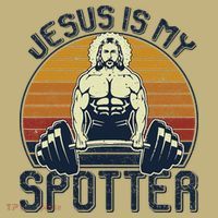 Jesus Is My Spotter Funny Christian Weightlifting Gym Gift Hoodie thumb 2