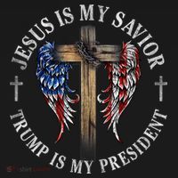 Jesus Is My Savior Trump Is My President 2024 Usa Flag Cross Women's Tank Top thumb 5
