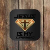 Jesus Is My Superhero Cute Powerful Christian Gift Coaster thumb 0