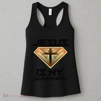 Jesus Is My Superhero Cute Powerful Christian Gift Women's Tank Top thumb 3