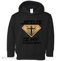 Jesus Is My Superhero Cute Powerful Christian Gift Toddler Hoodie thumb 0