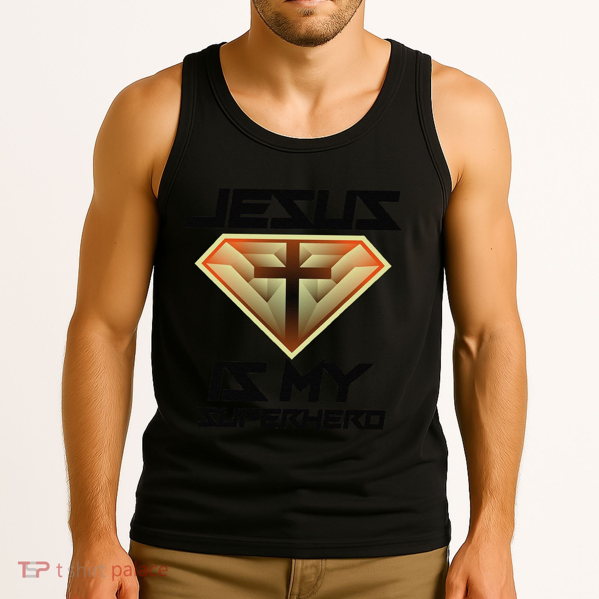 Jesus Is My Superhero Cute Powerful Christian Gift Tank Top
