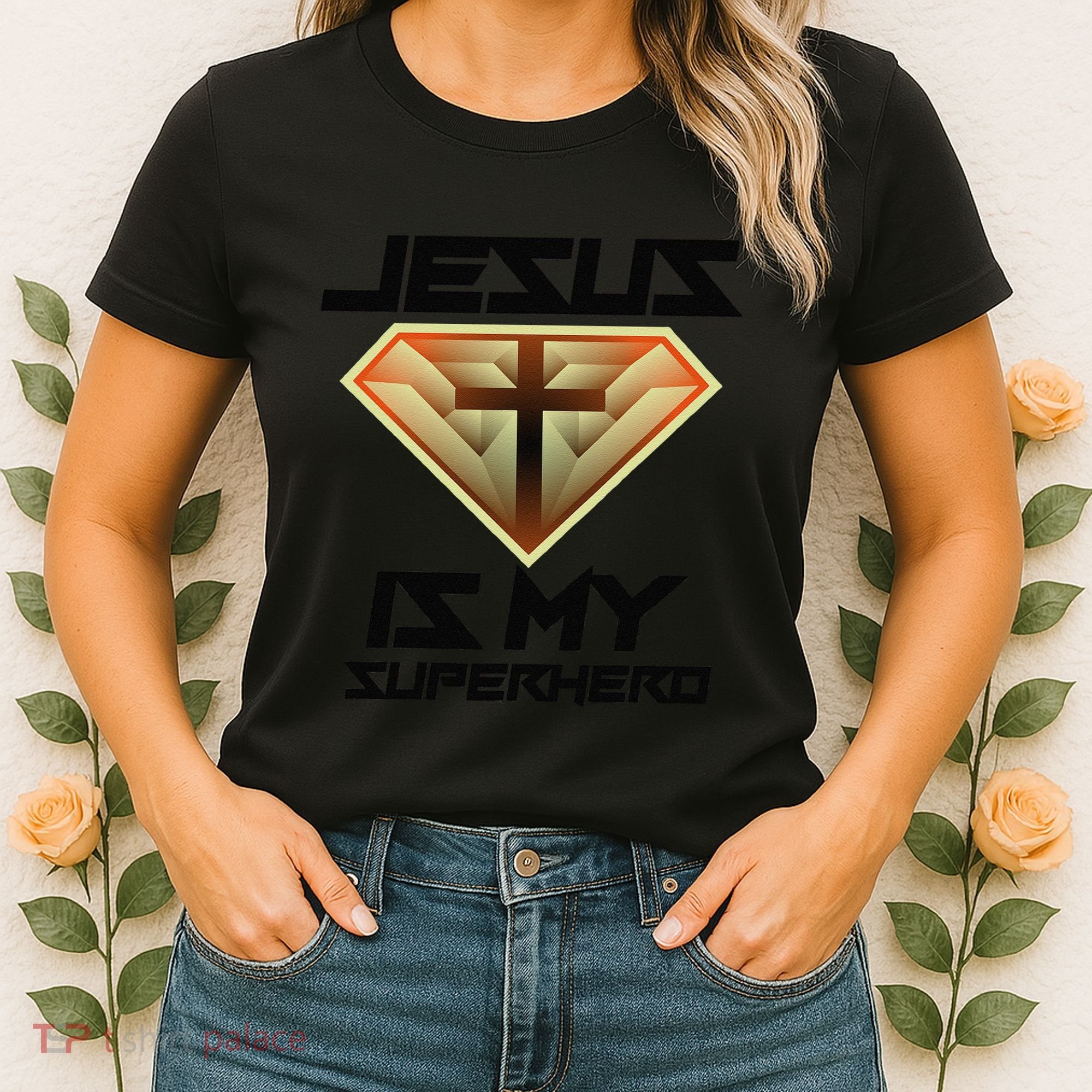 Jesus Is My Superhero Cute Powerful Christian Gift Women's T-Shirt