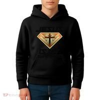 Jesus Is My Superhero Cute Powerful Christian Gift Kids Hoodie thumb 4