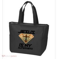 Jesus Is My Superhero Cute Powerful Christian Gift Tote Bag thumb 3