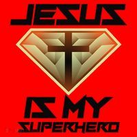 Jesus Is My Superhero Cute Powerful Christian Gift Santa Hat thumb 1