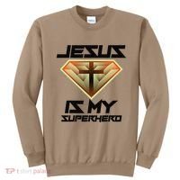 Jesus Is My Superhero Cute Powerful Christian Gift Sweatshirt thumb 0