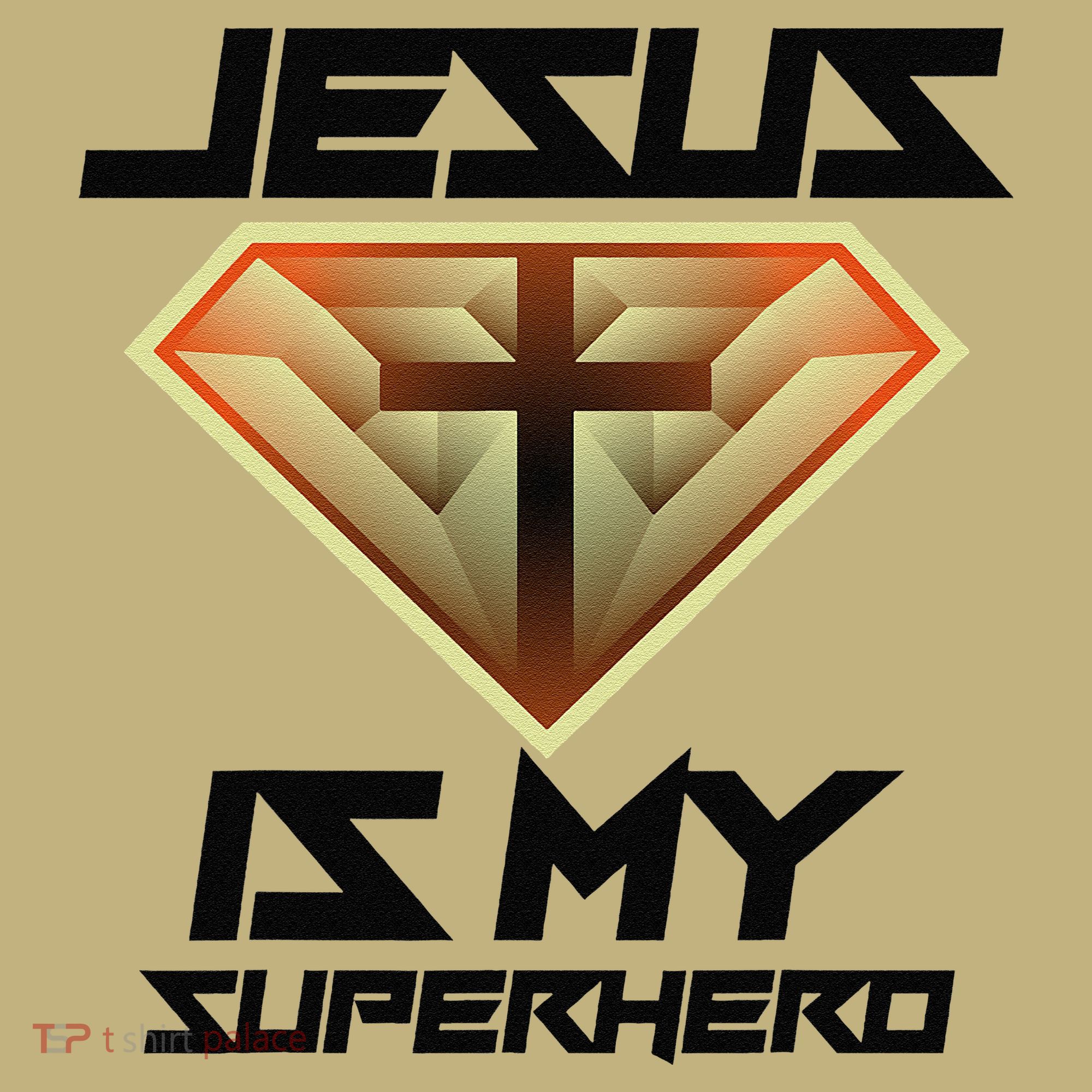 Jesus Is My Superhero Cute Powerful Christian Gift Button