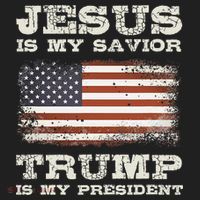 Jesus Is My Savior Trump Is My President Women's Sweatshirt thumb 2