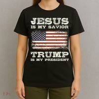 Jesus Is My Savior Trump Is My President T-Shirt thumb 4