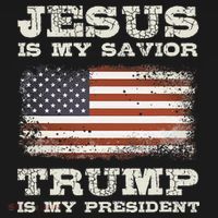 Jesus Is My Savior Trump Is My President Women's Hoodie thumb 2