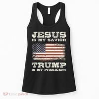 Jesus Is My Savior Trump Is My President Women's Tank Top thumb 0