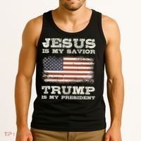 Jesus Is My Savior Trump Is My President Tank Top thumb 3