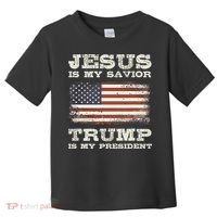 Jesus Is My Savior Trump Is My President Toddler T-Shirt thumb 0