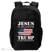 Jesus Is My Savior Trump Is My President Backpack thumb 0