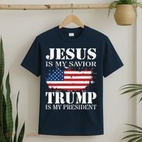 Jesus Is My Savior Trump Is My President T-Shirt thumb 2