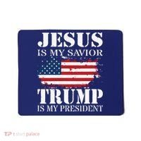 Jesus Is My Savior Trump Is My President Mousepad thumb 0