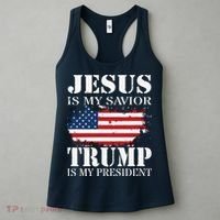 Jesus Is My Savior Trump Is My President Women's Tank Top thumb 3