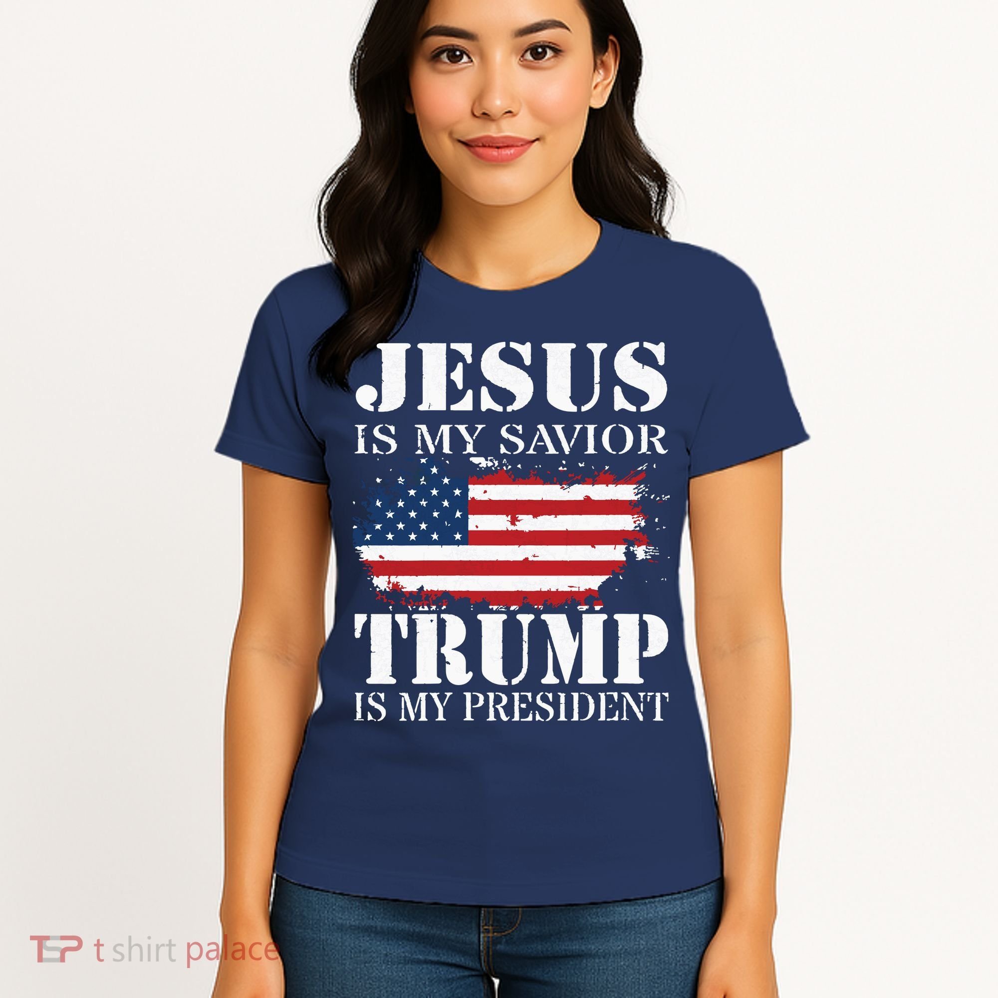 Jesus Is My Savior Trump Is My President Women's T-Shirt