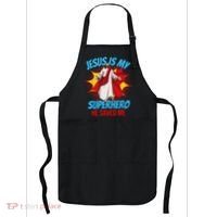 Jesus Is My Superhero Christian Faith God Savior Religious Apron thumb 0