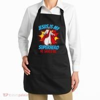 Jesus Is My Superhero Christian Faith God Savior Religious Apron thumb 2