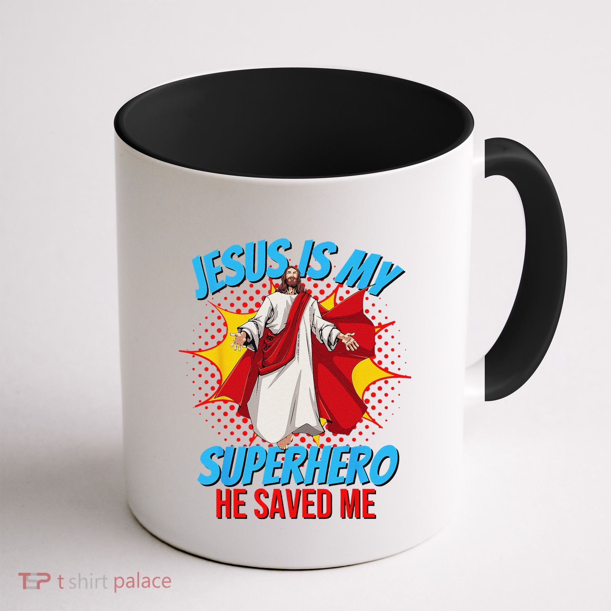 Jesus Is My Superhero Christian Faith God Savior Religious Coffee Mug