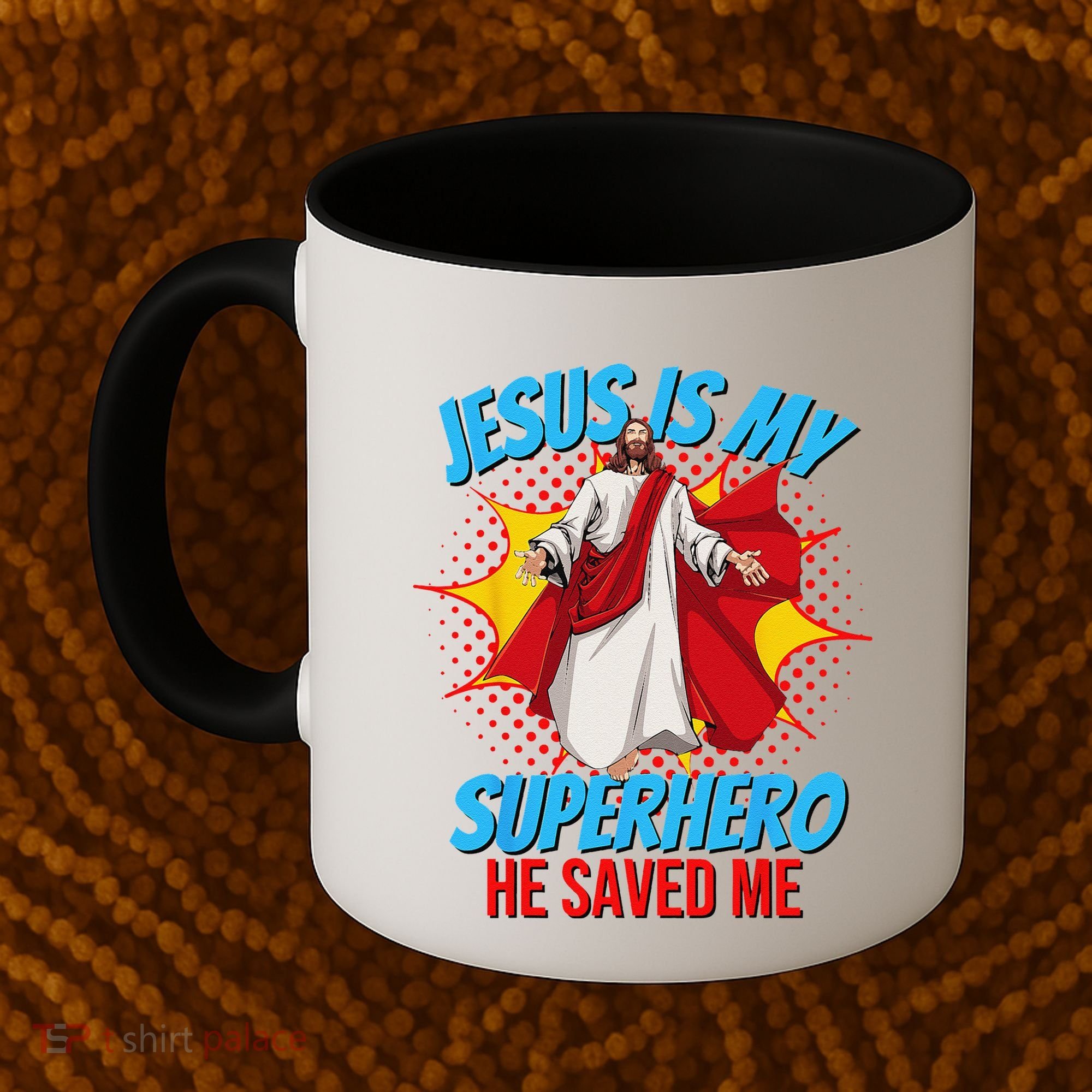 Jesus Is My Superhero Christian Faith God Savior Religious Coffee Mug