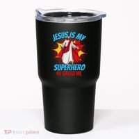 Jesus Is My Superhero Christian Faith God Savior Religious Tumbler thumb 0