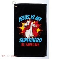 Jesus Is My Superhero Christian Faith God Savior Religious Golf Towel thumb 0