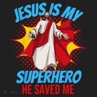 Jesus Is My Superhero Christian Faith God Savior Religious Golf Towel thumb 3