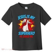 Jesus Is My Superhero Christian Faith God Savior Religious Toddler T-Shirt thumb 0