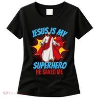 Jesus Is My Superhero Christian Faith God Savior Religious Women's T-Shirt thumb 0
