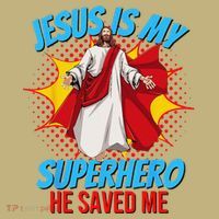 Jesus Is My Superhero Christian Faith God Savior Religious Long Sleeve Shirt thumb 2