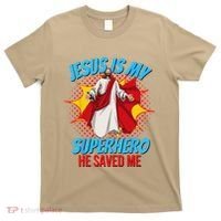 Jesus Is My Superhero Christian Faith God Savior Religious T-Shirt thumb 0