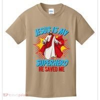 Jesus Is My Superhero Christian Faith God Savior Religious Kids T-Shirt thumb 0