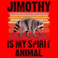 Jimothy Is My Spirit Animal Raccoon Santa Hat thumb 1