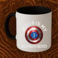 Jesus Is My Superhero Cute Powerful Christian Gift American Coffee Mug thumb 2