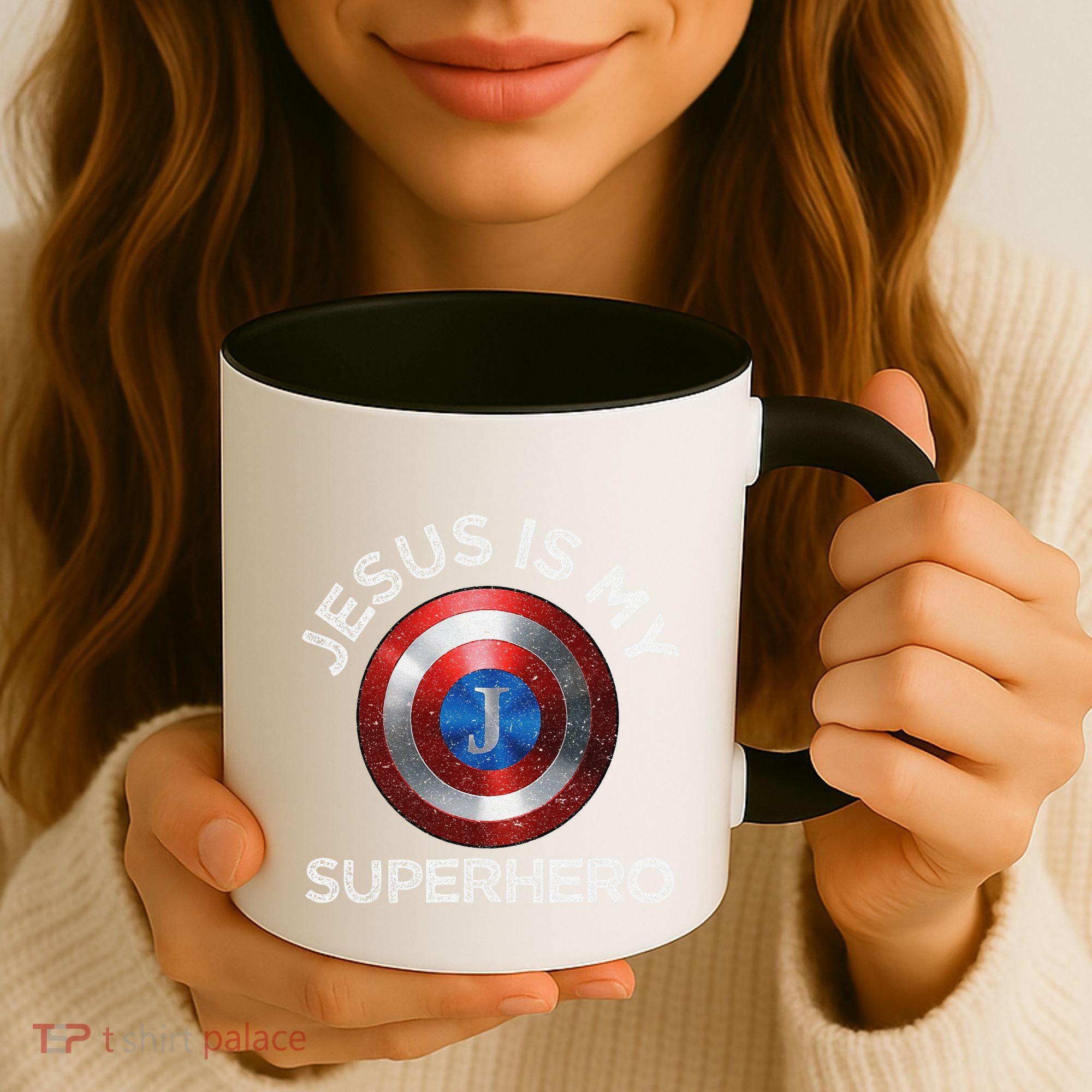 Jesus Is My Superhero Cute Powerful Christian Gift American Coffee Mug