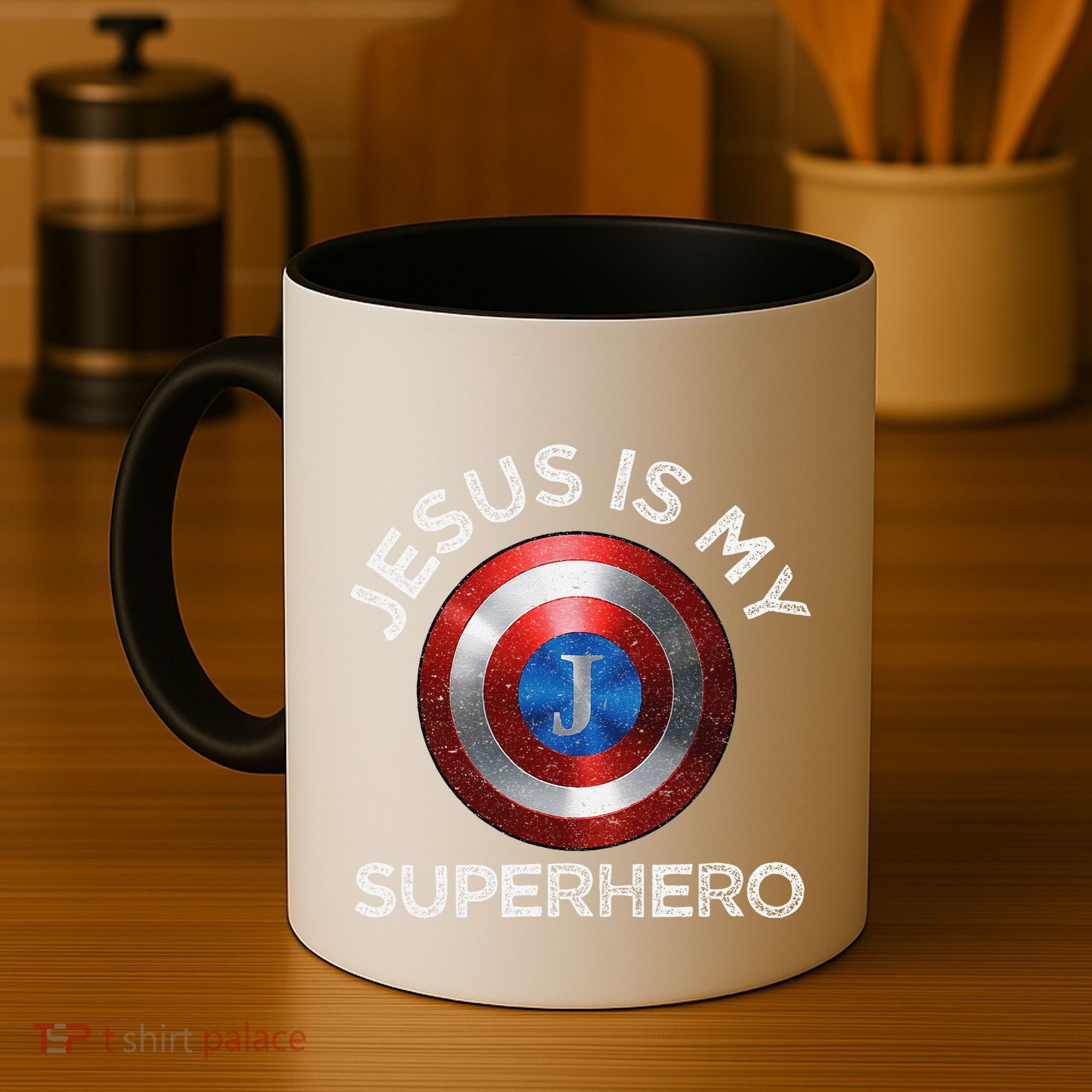 Jesus Is My Superhero Cute Powerful Christian Gift American Coffee Mug