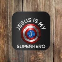 Jesus Is My Superhero Cute Powerful Christian Gift American Coaster thumb 0
