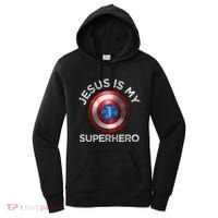 Jesus Is My Superhero Cute Powerful Christian Gift American Women's Hoodie thumb 0