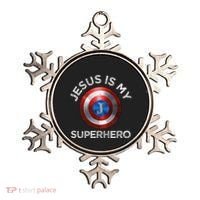 Jesus Is My Superhero Cute Powerful Christian Gift American Ornament thumb 0