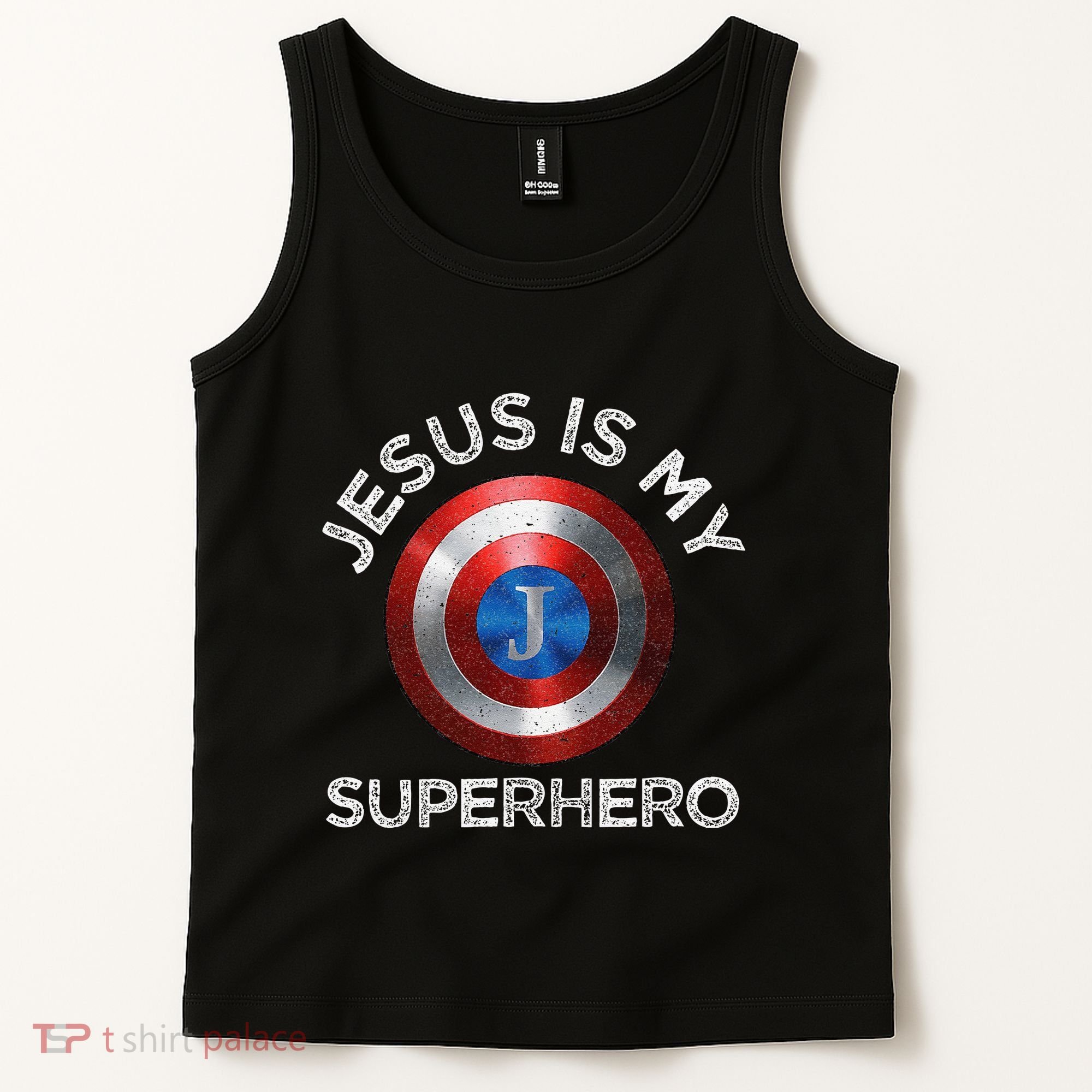 Jesus Is My Superhero Cute Powerful Christian Gift American Tank Top