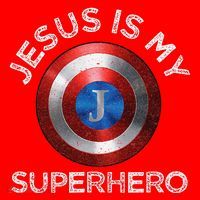 Jesus Is My Superhero Cute Powerful Christian Gift American Santa Hat thumb 1